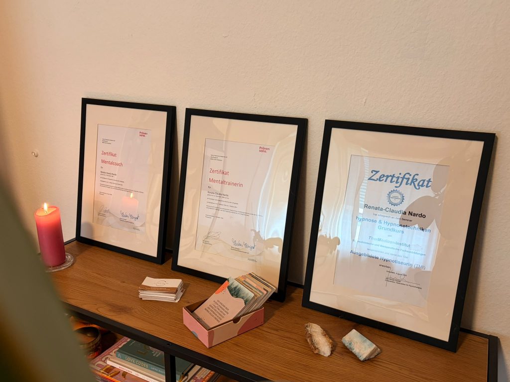 Claudia Nardo Mental Coaching Hypnose Therapie Praxis Zertifikate Zug Scweiz